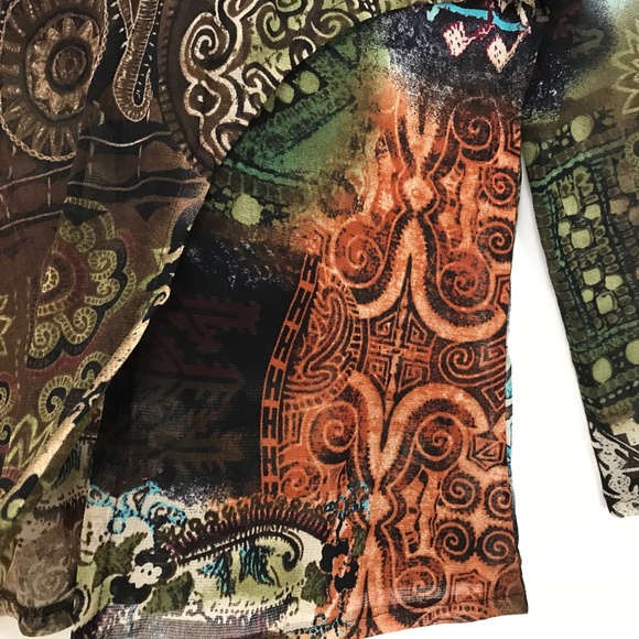 Hoang Nguyen Sz L Top Semi Cowl Multicolor Mesh - Picture 10 of 10